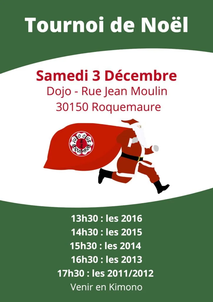 Tournoi de Noël le 3 déc.